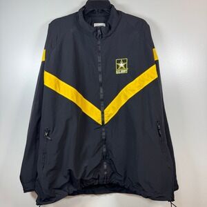 US Army APFU PT Jacket Black Yellow XXL Military Physical Fitness Uniform